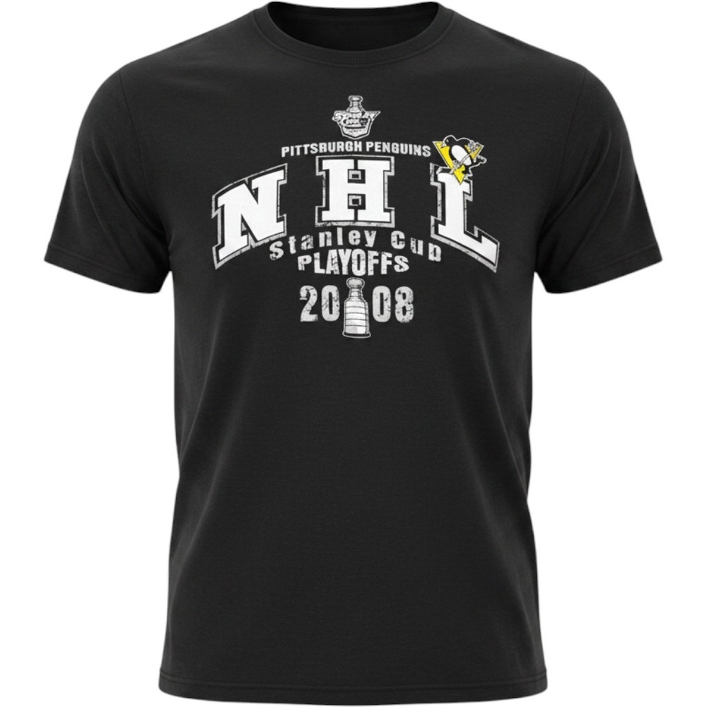 Pittsburgh Penguins 2008 Stanley Cup Playoffs Roster TShirt XL Sidney Crosby NHL